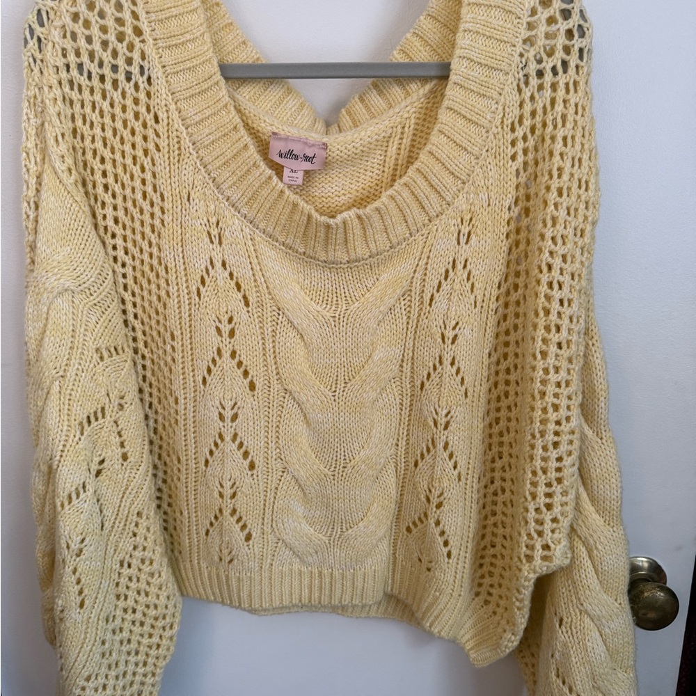 Willow and Root Pastel Yellow Sweater